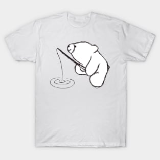 Smiley Bear Fishing T-Shirt